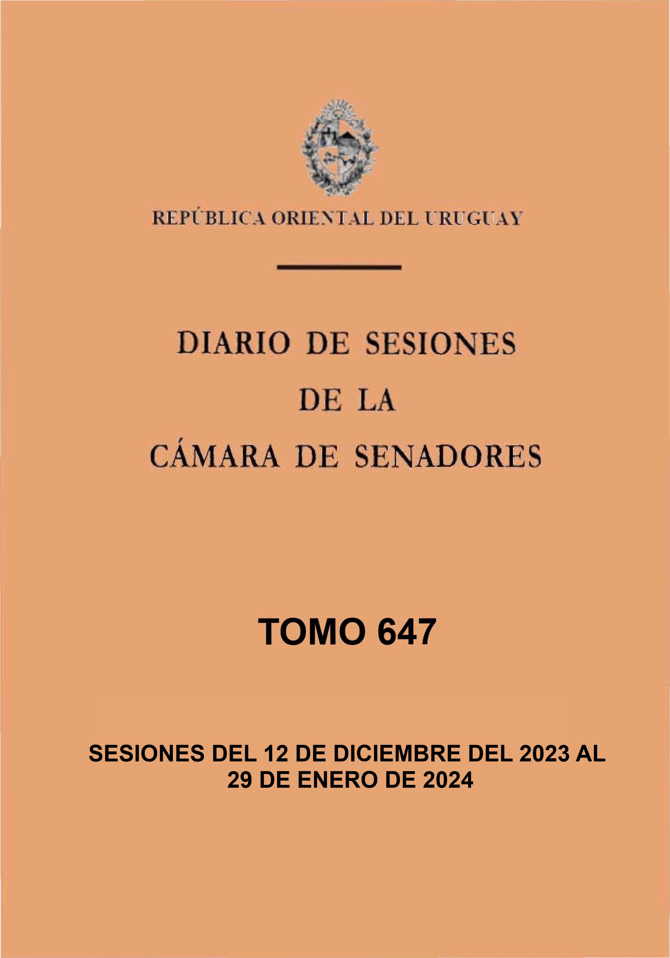 DIARIO DE SESIONES DE LA CAMARA DE SENADORES del 19/12/2023